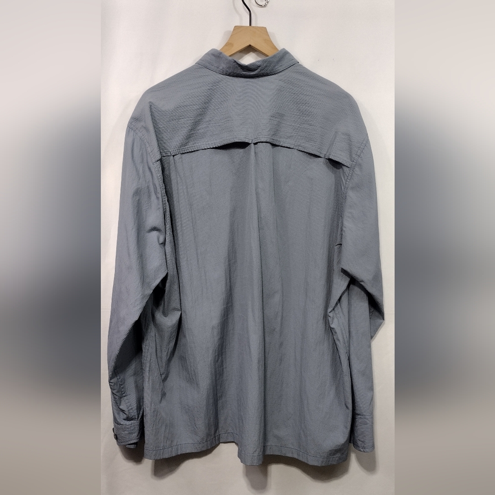 Eddie Bauer Sport Shop Fishing Shirt Men 2X Blue Camping Hiking Safari Outdoor - Picture 6 of 9